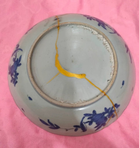 古玩陶瓷青花松鹿圖大盤真品鑒賞圖