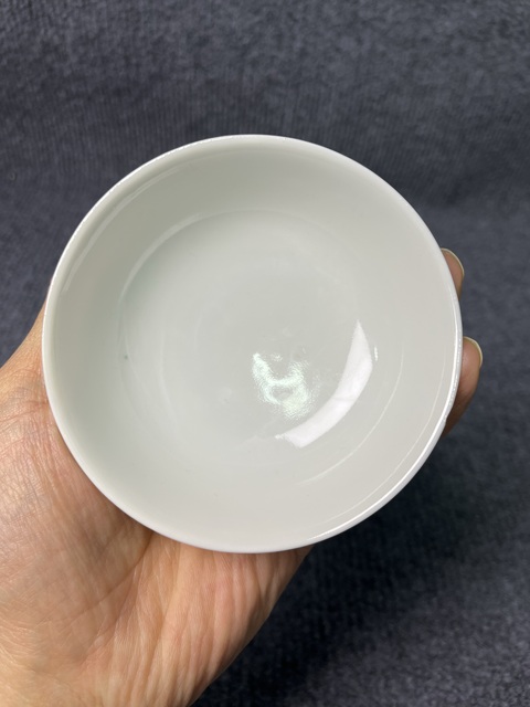古玩陶瓷粉彩花鳥紋茶圓真品鑒賞圖