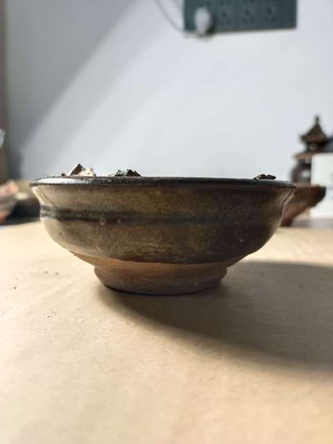 古玩陶瓷贛州窯褐釉茶盞真品鑒賞圖