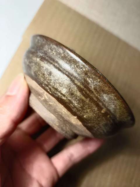 古玩陶瓷贛州窯褐釉茶盞真品鑒賞圖