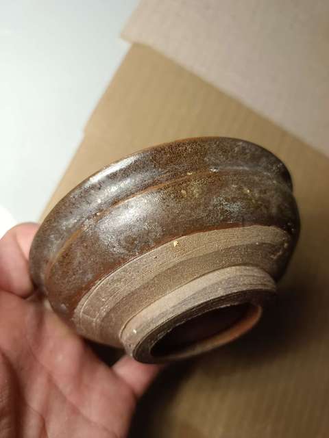 古玩陶瓷贛州窯褐釉茶盞真品鑒賞圖