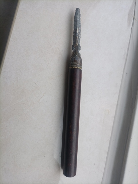 古玩銅器茶刀真品鑒賞圖