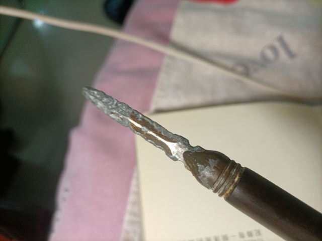 古玩銅器茶刀真品鑒賞圖