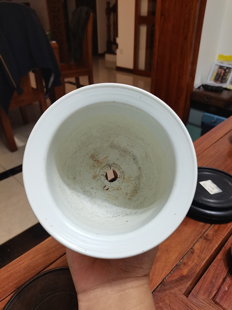 古玩陶瓷張子英款淺絳彩富貴白頭花盆真品鑒賞圖