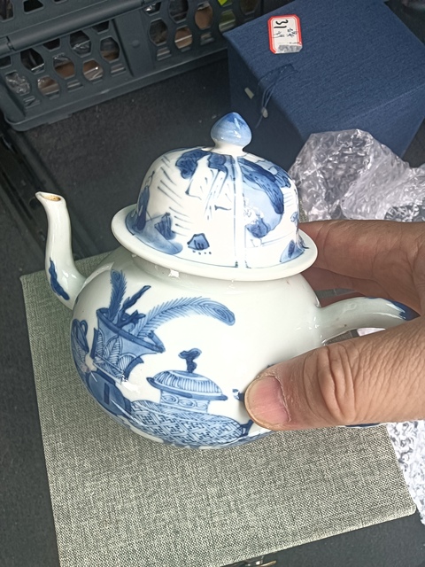 古玩陶瓷康熙·青花博古紋壺  真品鑒賞圖