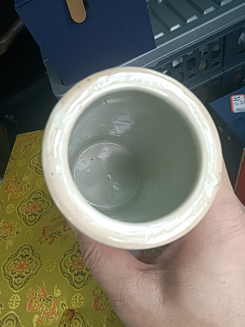 古玩陶瓷清晚·紅釉筆筒 真品鑒賞圖