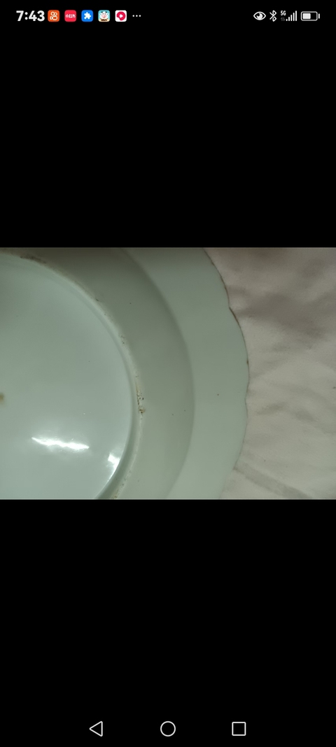 古玩陶瓷粉彩孔雀牡丹花卉紋盤真品鑒賞圖