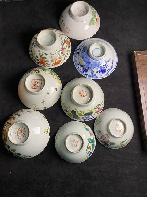 古玩陶瓷(清庫(kù)存騰地方)一組8件清代至民國(guó)碗拍賣,當(dāng)前價(jià)格99元