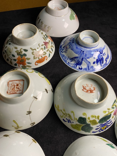 古玩陶瓷(清庫(kù)存騰地方)一組8件清代至民國(guó)碗拍賣,當(dāng)前價(jià)格99元