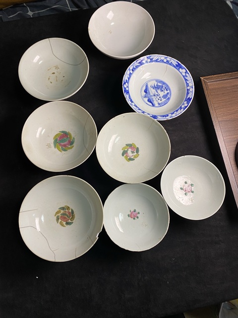 古玩陶瓷(清庫(kù)存騰地方)一組8件清代至民國(guó)碗拍賣,當(dāng)前價(jià)格99元