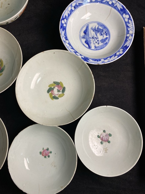 古玩陶瓷(清庫(kù)存騰地方)一組8件清代至民國(guó)碗拍賣,當(dāng)前價(jià)格99元