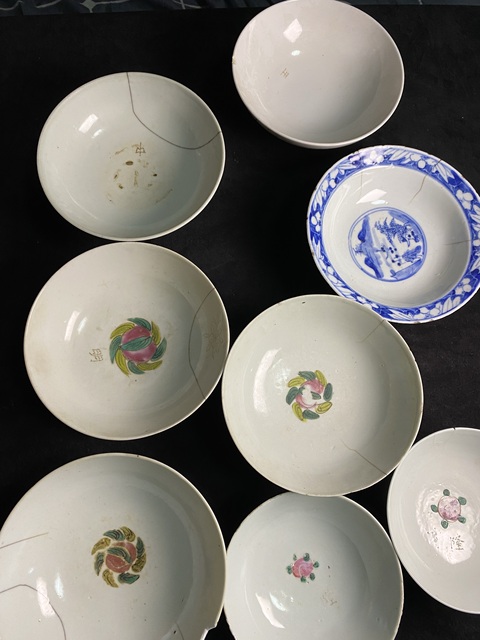 古玩陶瓷(清庫(kù)存騰地方)一組8件清代至民國(guó)碗拍賣,當(dāng)前價(jià)格99元