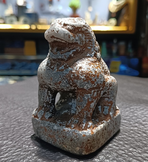 古玩玉器仿古石獅子擺件真品鑒賞圖