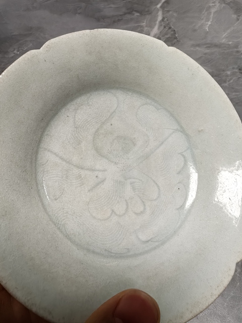 古玩陶瓷青白釉劃花碗真品鑒賞圖