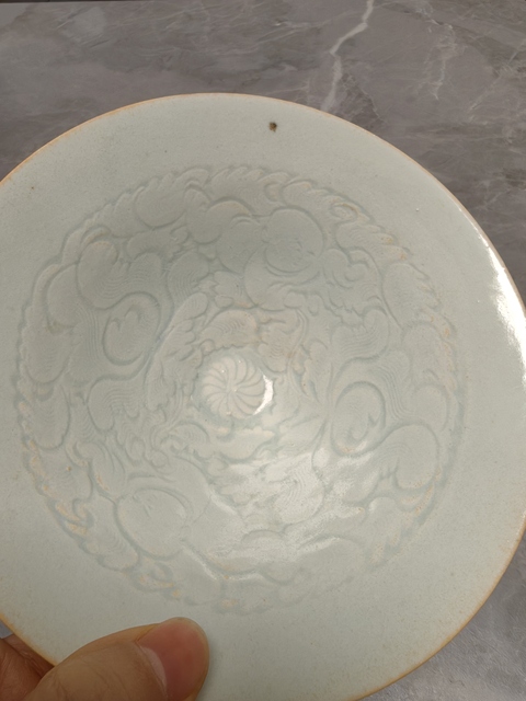 古玩陶瓷青白釉劃花碗真品鑒賞圖
