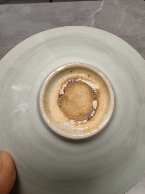 古玩陶瓷青白釉劃花碗真品鑒賞圖