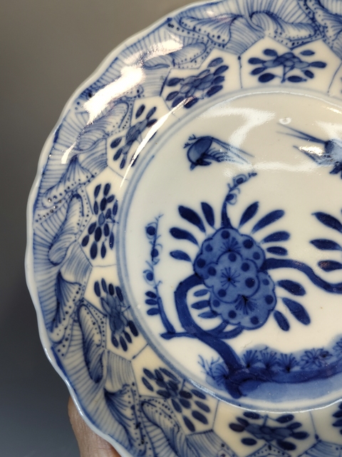 古玩陶瓷清康熙-青花花鳥紋盤拍賣，當前價格999元