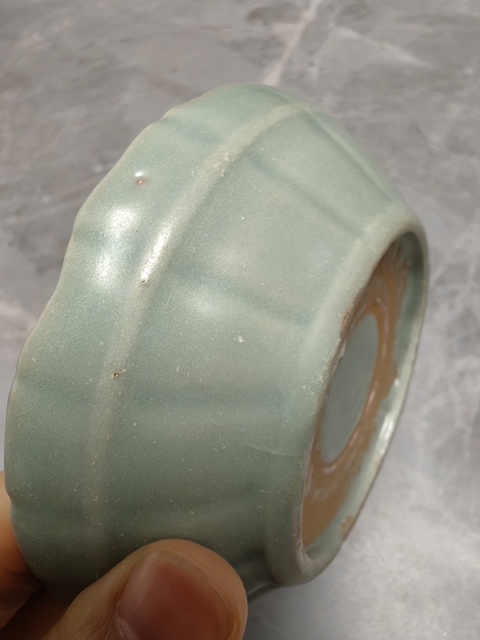 古玩陶瓷龍泉窯青釉洗真品鑒賞圖