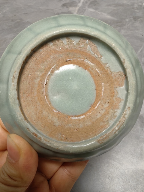 古玩陶瓷龍泉窯青釉洗真品鑒賞圖