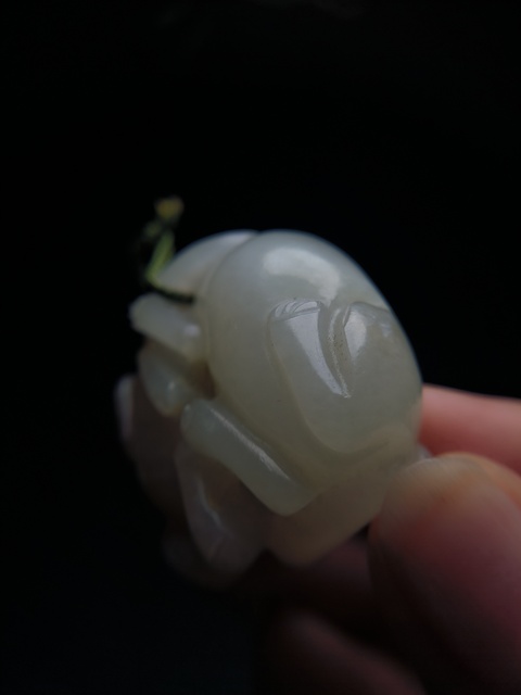 古玩玉器清代和田玉圓雕“雙獾”拍賣，當前價格18000元