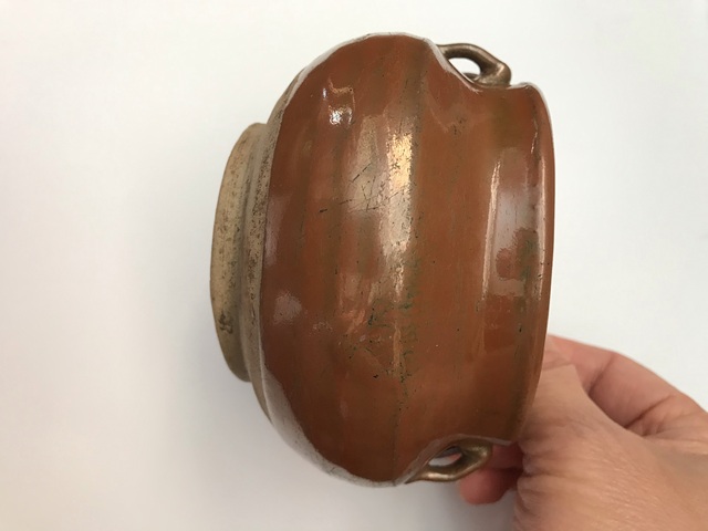 古玩陶瓷磁州窯紫金釉四系罐真品鑒賞圖