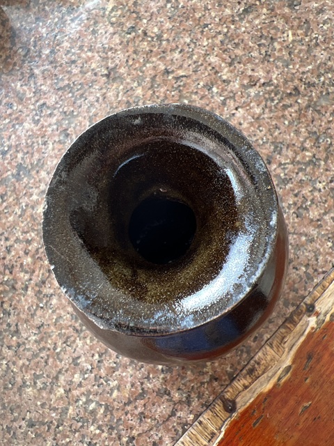 古玩陶瓷磁州窯黑釉玉壺春瓶真品鑒賞圖