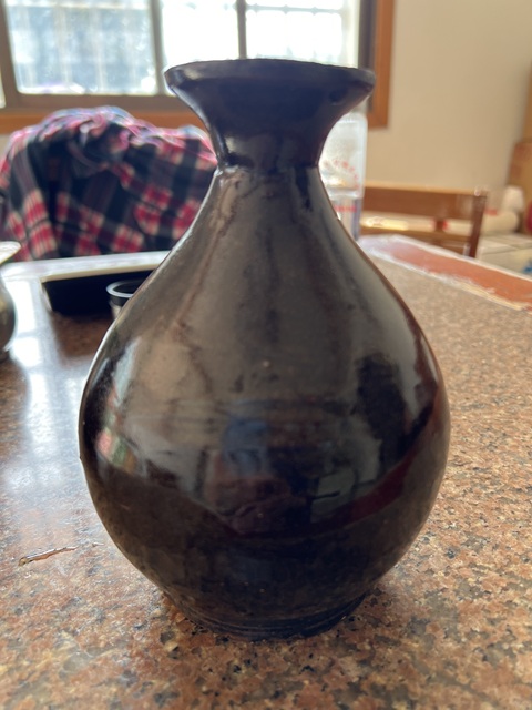 古玩陶瓷磁州窯黑釉玉壺春瓶真品鑒賞圖