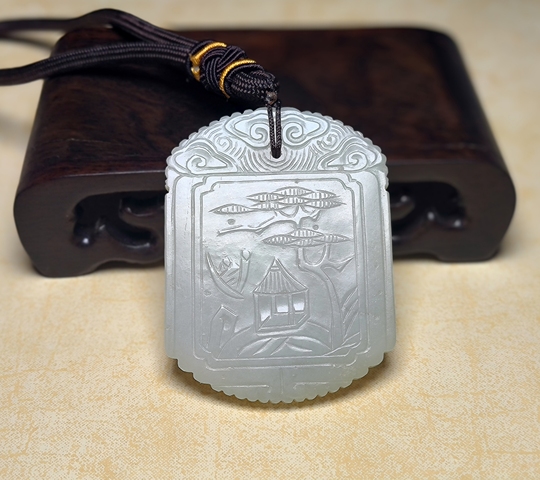 古玩玉器清中期和田玉雕“山水詩文”牌拍賣，當(dāng)前價格10000000元