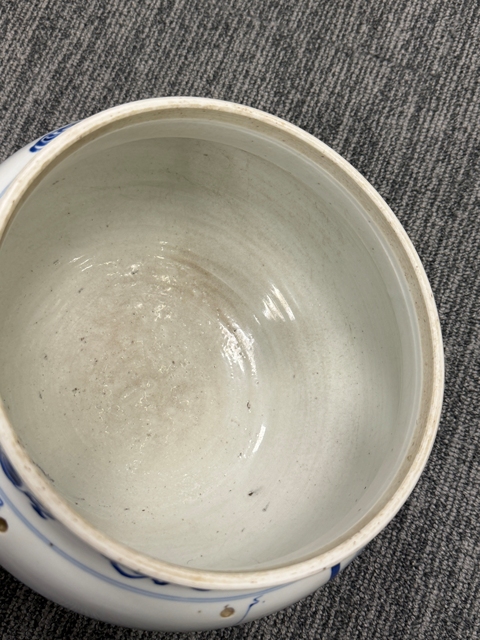 古玩陶瓷青花人物故事紋四系粥罐真品鑒賞圖