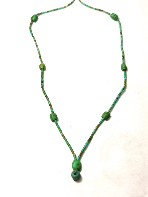 古玩玉器漢  代 綠松石珠串拍賣，當前價格398元