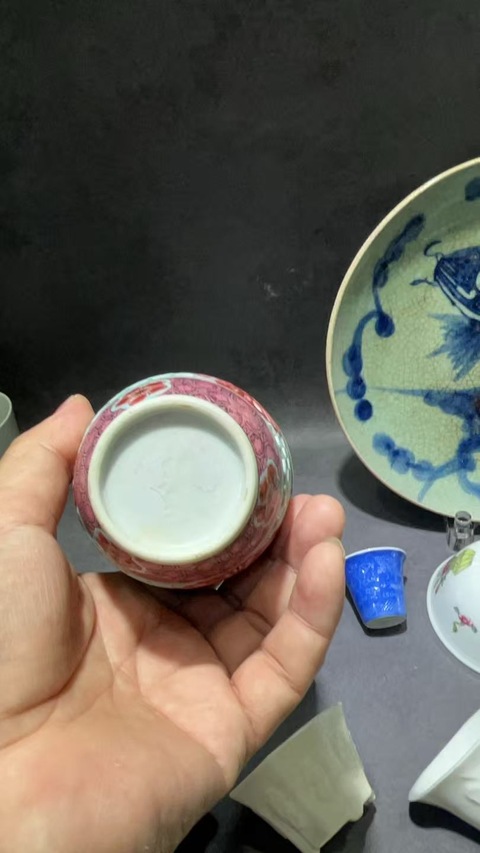 古玩陶瓷清雍正 粉彩鏤空杯真品鑒賞圖