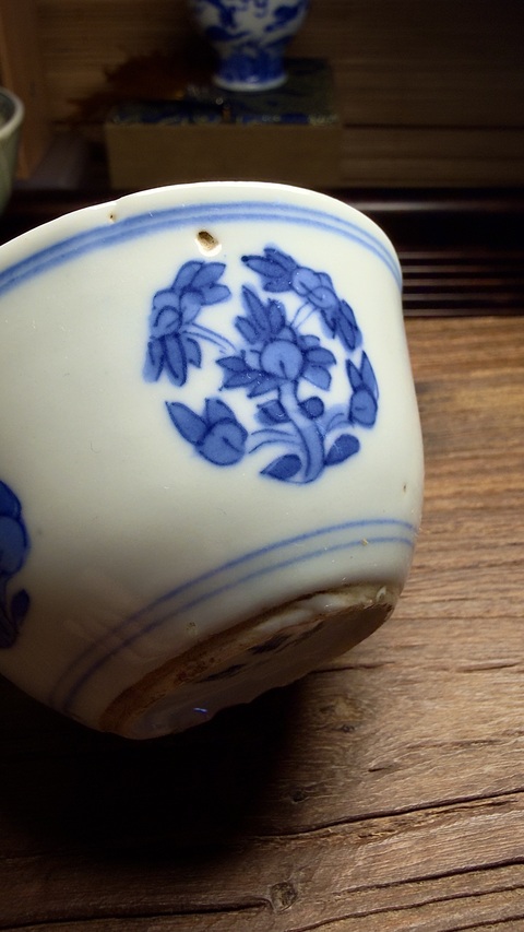 古玩陶瓷青花花卉紋杯拍賣,當前價格4600元