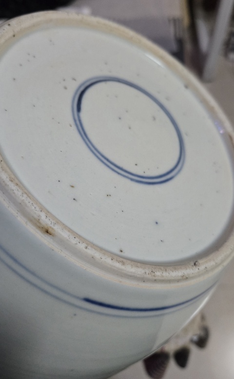 古玩陶瓷青花加粉彩花卉紋罐真品鑒賞圖