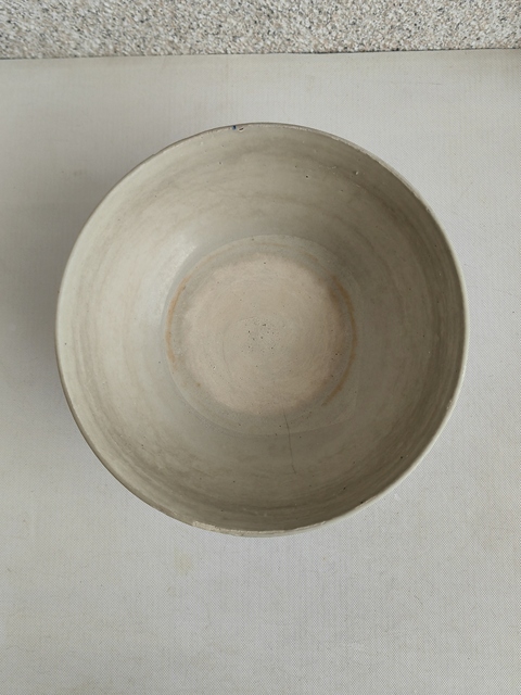 古玩陶瓷澀圈圈足疊燒工藝青花碗拍賣，當前價格398元