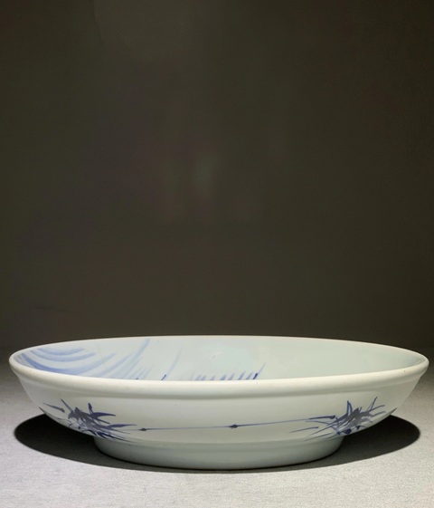 古玩陶瓷福祿壽青花盤真品鑒賞圖