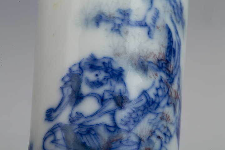 古玩陶瓷清晚·青花釉里紅人物故事紋鼻煙壺真品鑒賞圖