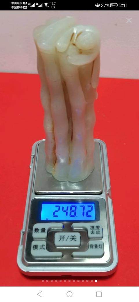 古玩玉器和田玉雕“節(jié)節(jié)高升”擺件真品鑒賞圖