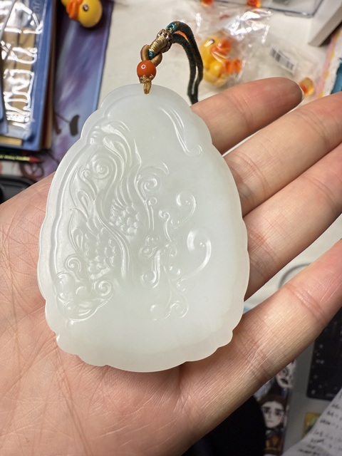 古玩玉器和田玉雕“觀音牌”真品鑒賞圖