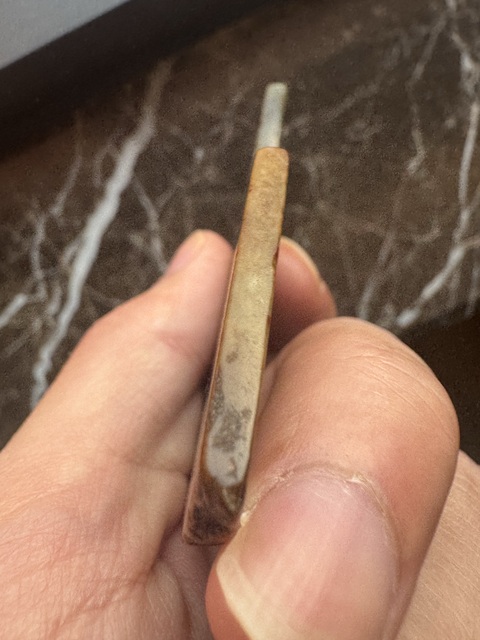 古玩玉器素紋玉璜真品鑒賞圖