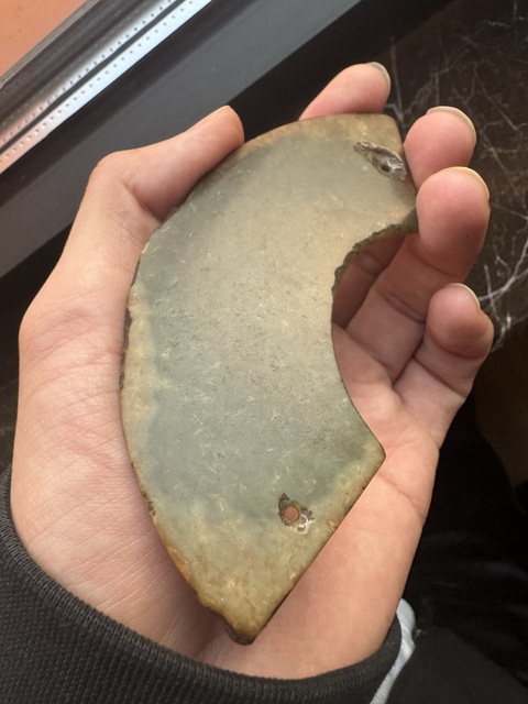 古玩玉器素紋玉璜真品鑒賞圖