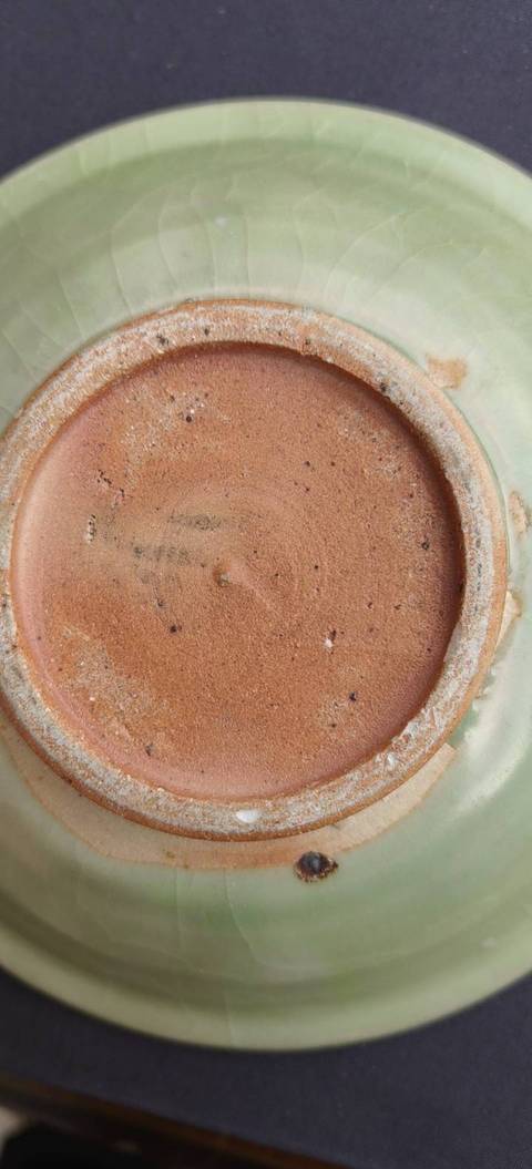 古玩陶瓷龍泉青瓷盤真品鑒賞圖