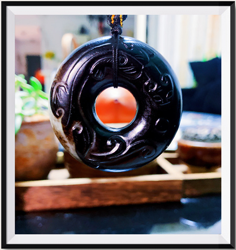 古玩玉器提油仿古“螭龍紋玉環”真品鑒賞圖