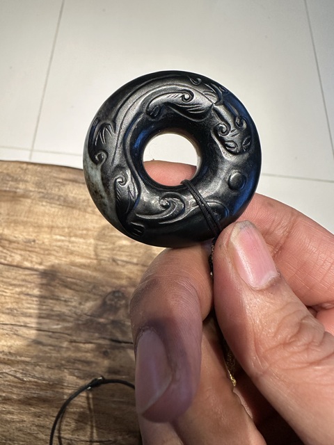 古玩玉器提油仿古“螭龍紋玉環”真品鑒賞圖