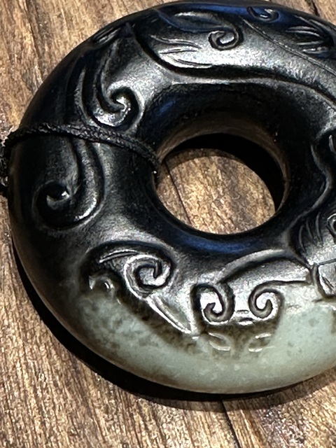 古玩玉器提油仿古“螭龍紋玉環”真品鑒賞圖