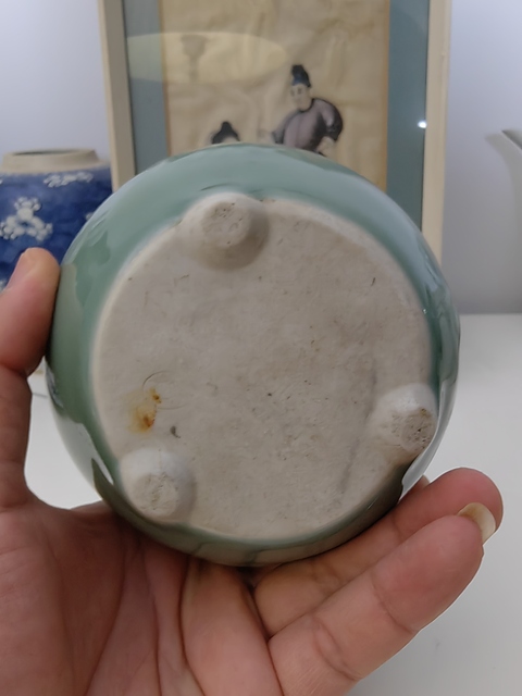 古玩陶瓷青釉香爐真品鑒賞圖