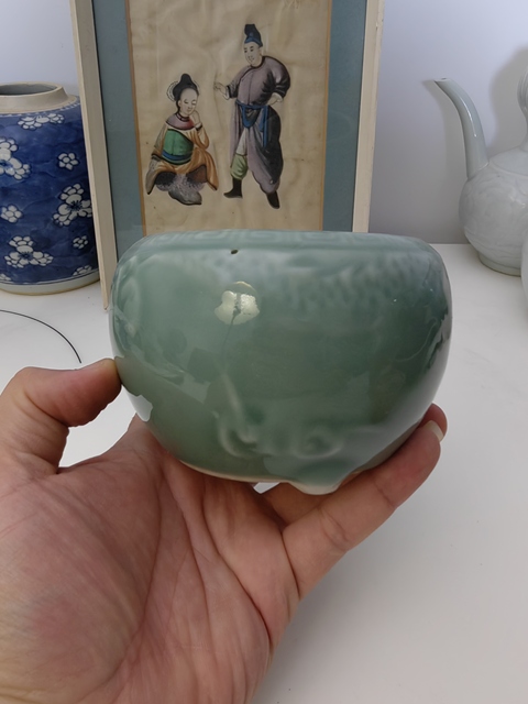 古玩陶瓷青釉香爐真品鑒賞圖