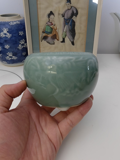 古玩陶瓷青釉香爐真品鑒賞圖