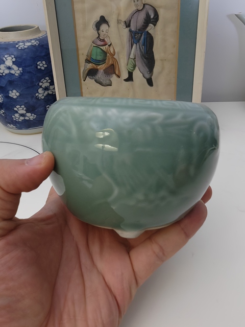 古玩陶瓷青釉香爐真品鑒賞圖
