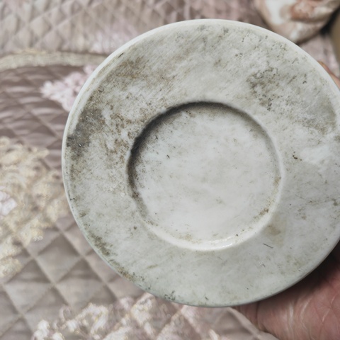 古玩陶瓷礬紅花卉紋帽筒真品鑒賞圖