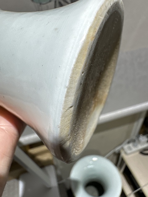 古玩陶瓷花鳥紋淺絳彩花觚真品鑒賞圖